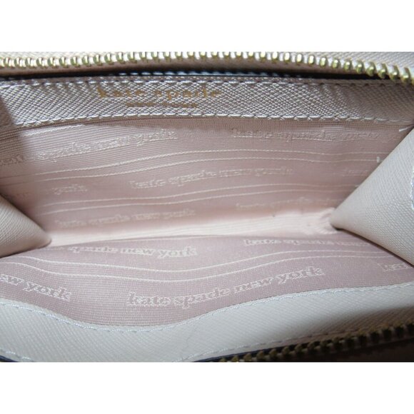 Kate Spade Bifold Cream & Pale Blush Pink Colorblock Leather Wallet NWT - Picture 7 of 12